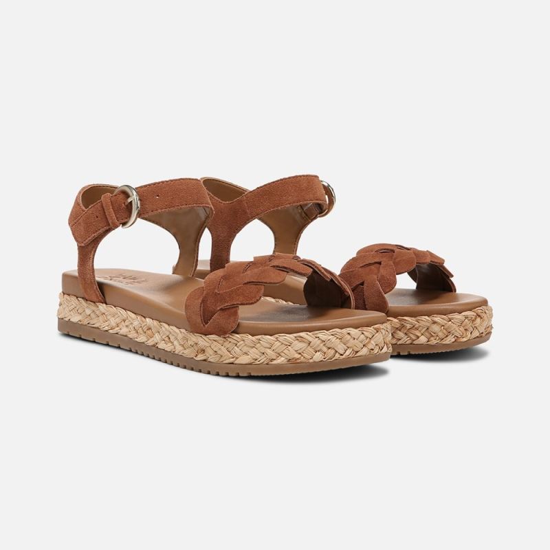 Naturalizer Women's Neila Sandal - English Tea Brown Leather