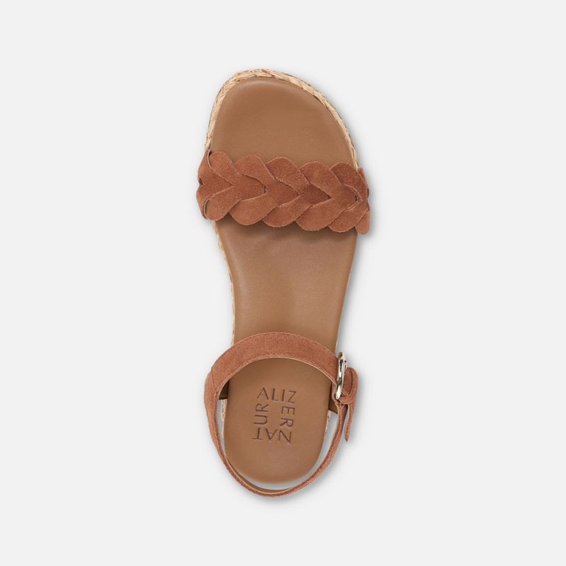 Naturalizer Women's Neila Sandal - English Tea Brown Leather