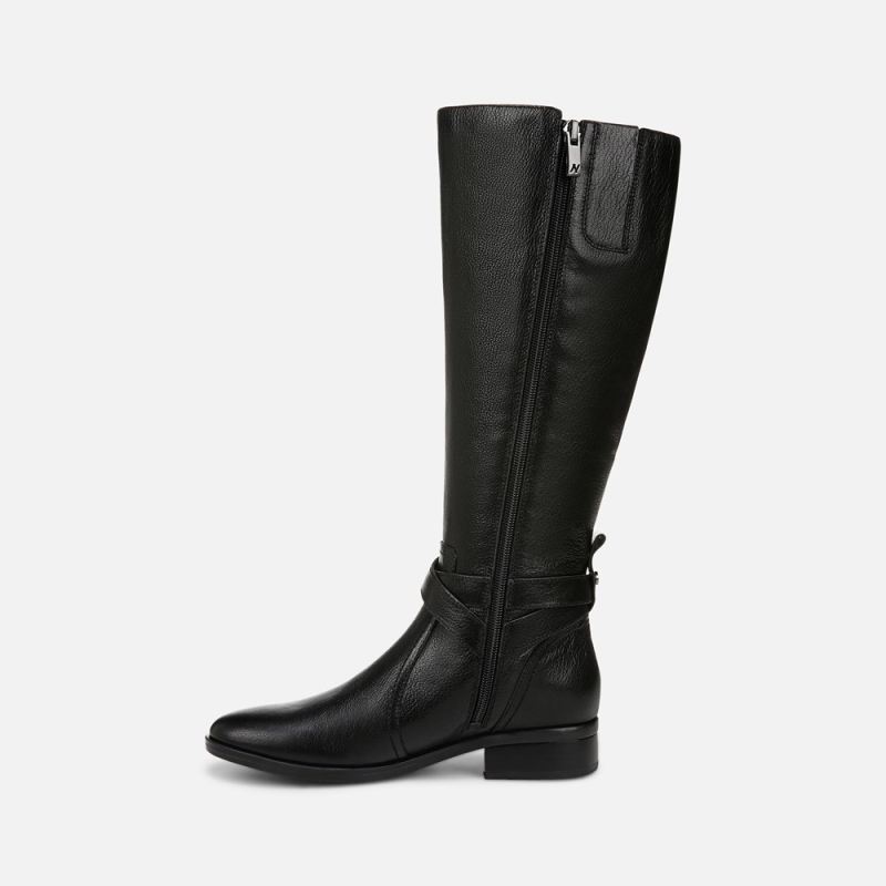 Naturalizer Women's Rena 2 Wide Calf Riding Boot - Black Leather