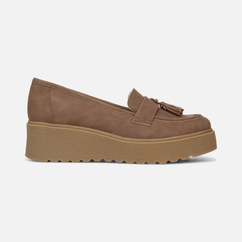Naturalizer Women's SOUL Josie Lug Loafer - Cinnamon Brown Synthetic