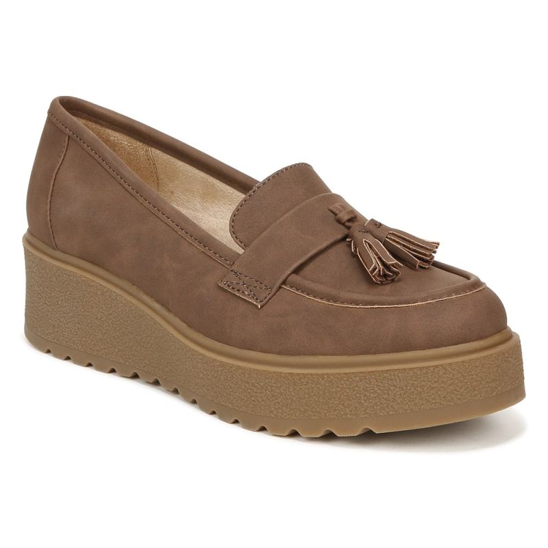 Naturalizer Women's SOUL Josie Lug Loafer - Cinnamon Brown Synthetic