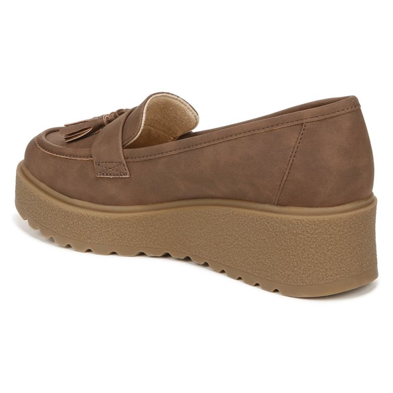Naturalizer Women's SOUL Josie Lug Loafer - Cinnamon Brown Synthetic