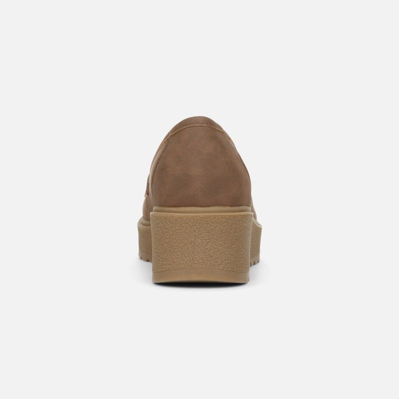 Naturalizer Women's SOUL Josie Lug Loafer - Cinnamon Brown Synthetic