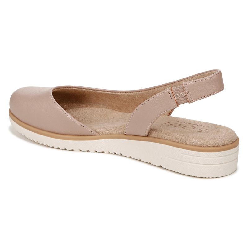 Naturalizer Women's SOUL Idea d'Orsay Flat - Blush Faux Leather