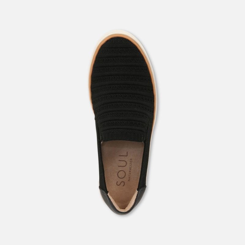 Naturalizer Women's SOUL Kemper Slip On Sneaker - Black Fabric