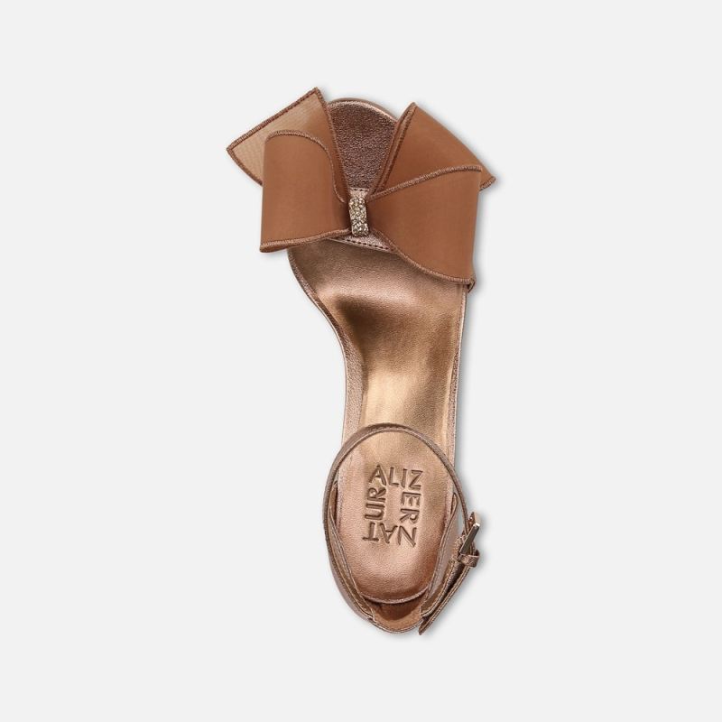 Naturalizer Women's Always Dress Sandal - Cookie Dough Faux Leather