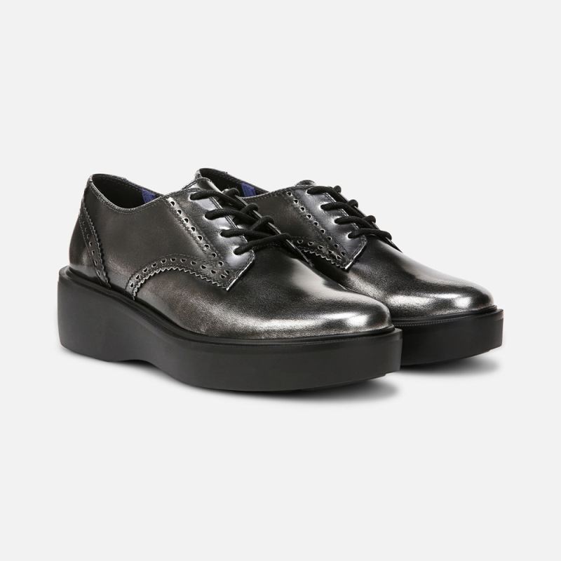 Naturalizer Women's Obtain Lace up Derby - Silver Leather