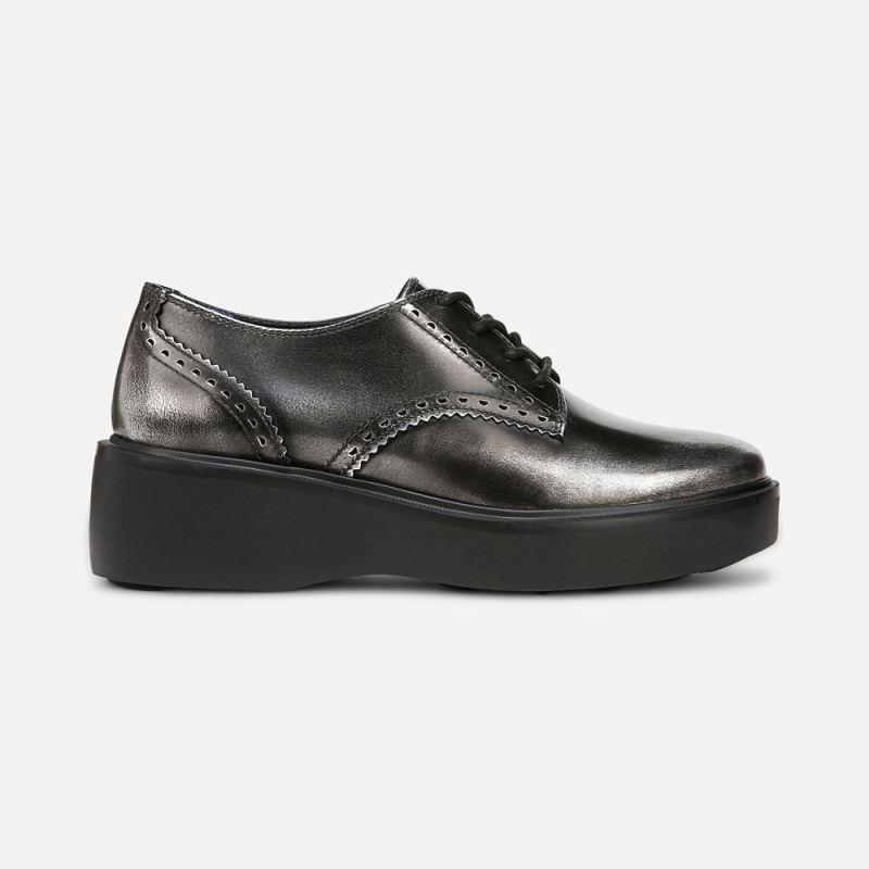 Naturalizer Women's Obtain Lace up Derby - Silver Leather