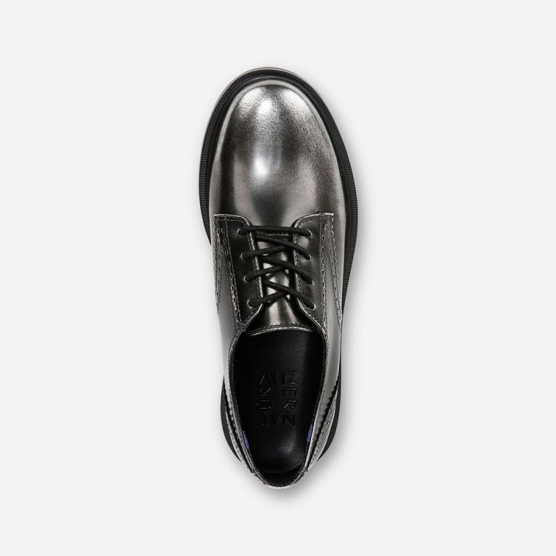 Naturalizer Women's Obtain Lace up Derby - Silver Leather