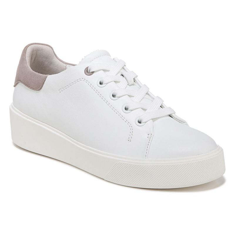 Naturalizer Women's Morrison 2.0 Lace Up Sneaker - White/Turtledove Leather