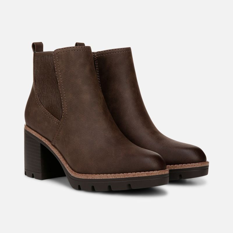 Naturalizer Women's Madalynn Gore Water Repellent Bootie - Truffle Taupe Faux Leather