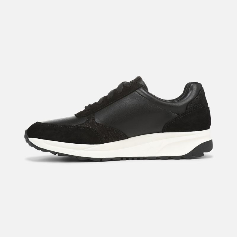 Naturalizer Women's Shay Lace Up Sneaker - Black Leather