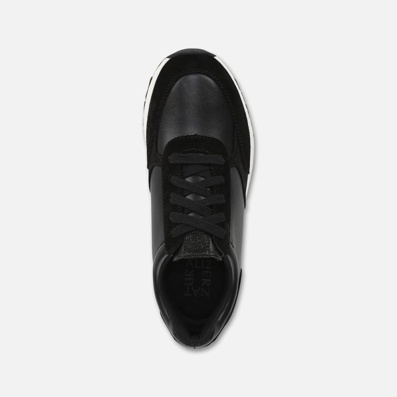 Naturalizer Women's Shay Lace Up Sneaker - Black Leather