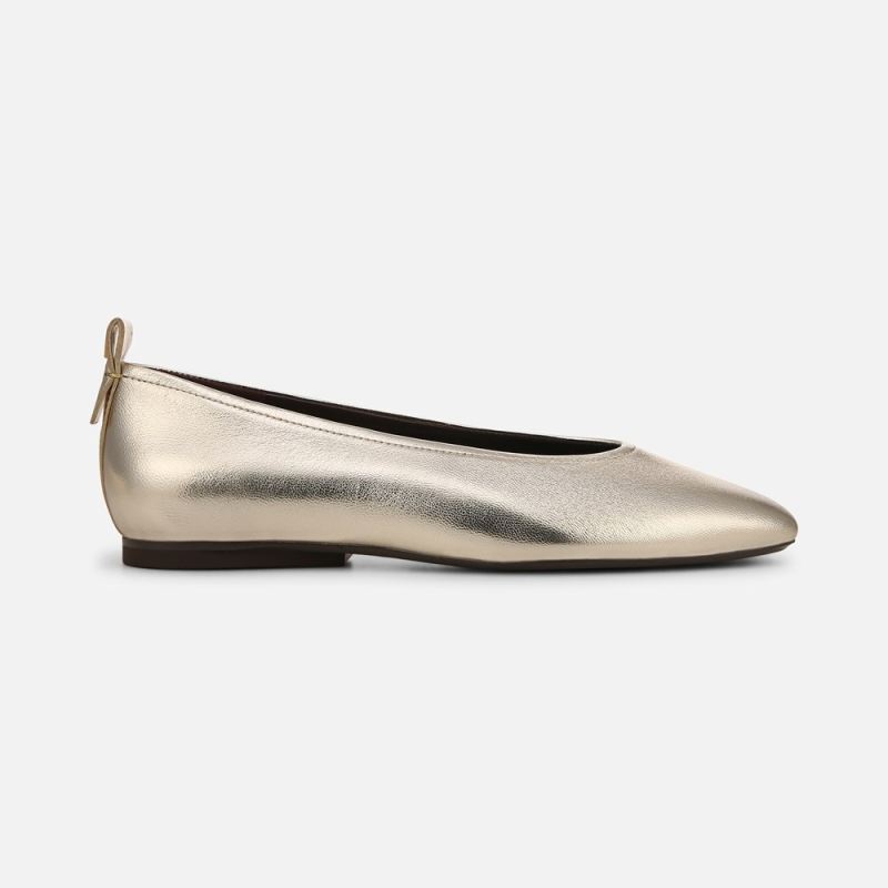 Naturalizer Women's 27 Edit Carla Flat - Champagne Metallic Leather
