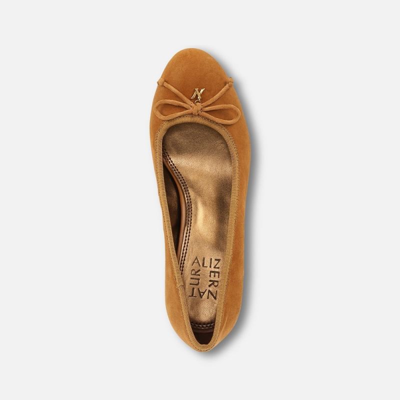 Naturalizer Women's Sienna Block Heel Pump - Dark Saffron Yellow Suede