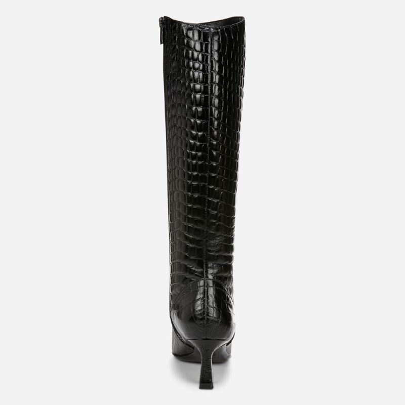Naturalizer Women's Deesha Narrow Calf Knee High Boot - Black Croco Leather