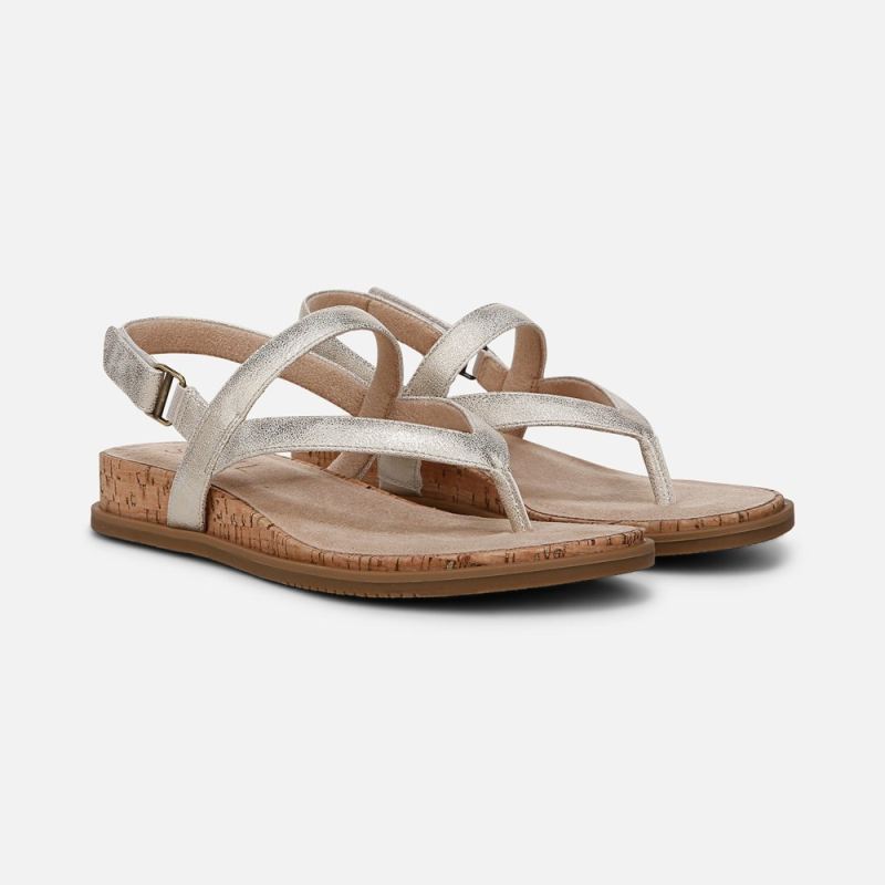 Naturalizer Women's SOUL Carolyn Sandal - Gold Faux Leather