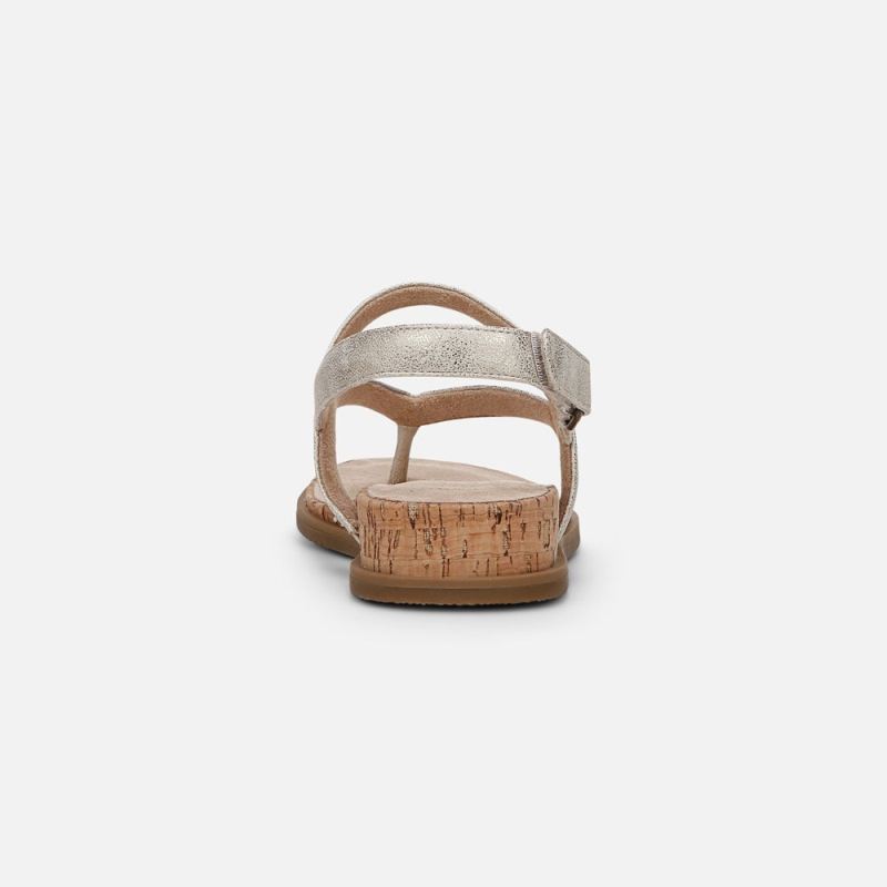 Naturalizer Women's SOUL Carolyn Sandal - Gold Faux Leather