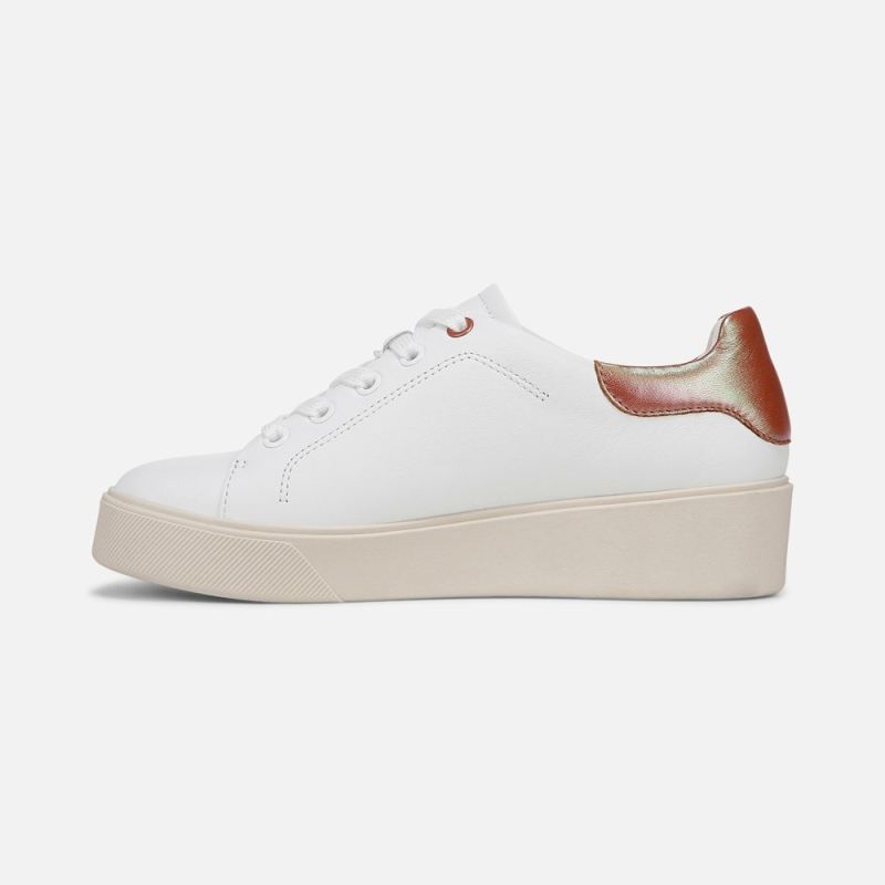 Naturalizer Women's Morrison 2.0 Lace Up Sneaker - White / Pink Leather