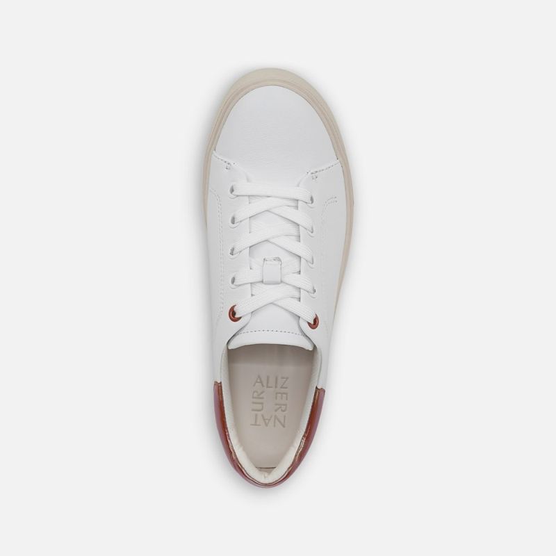Naturalizer Women's Morrison 2.0 Lace Up Sneaker - White / Pink Leather