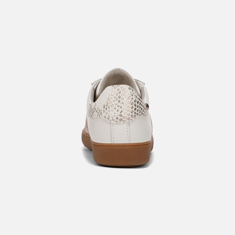 Naturalizer Women's Medina Lace Up Sneaker - Warm White / Rose Gold Leather