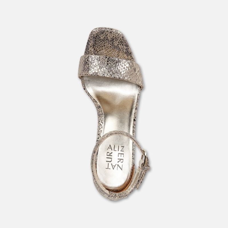 Naturalizer Women's Joy Dress Sandal - Gold Leather