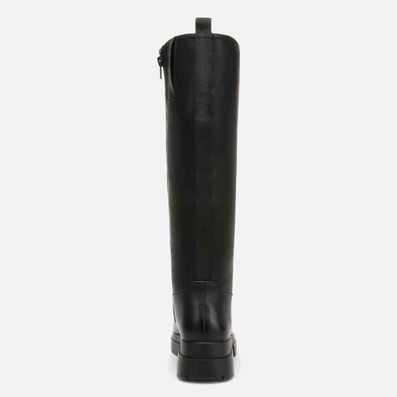 Naturalizer Women's SOUL Orchid Weather Resistant Wide Calf Boot - Black Smooth Faux Leather