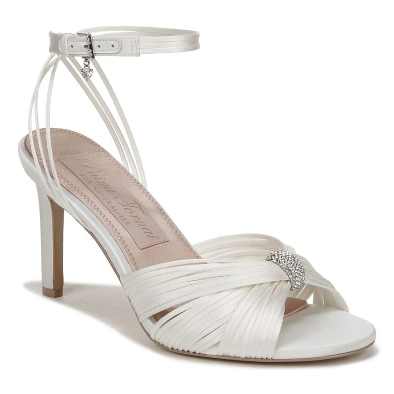 Naturalizer Women's Cariad Ankle Strap Dress Heel - Silk White Fabric