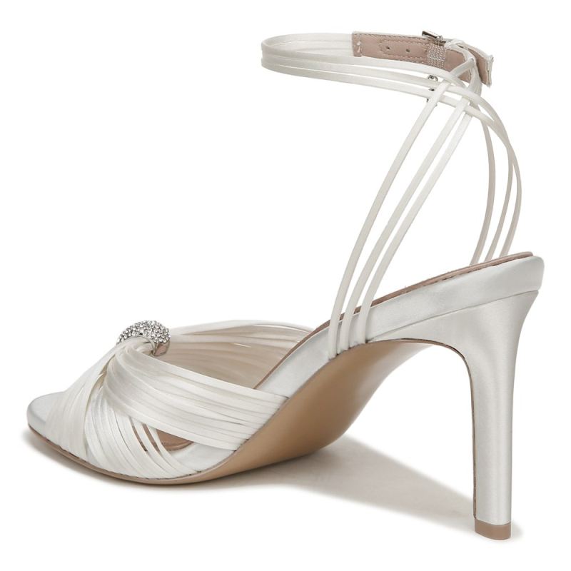 Naturalizer Women's Cariad Ankle Strap Dress Heel - Silk White Fabric