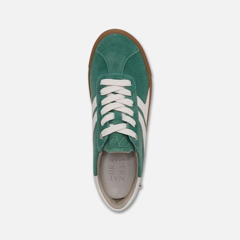 Naturalizer Women's Medina Lace Up Sneaker - Lilypad Green Suede
