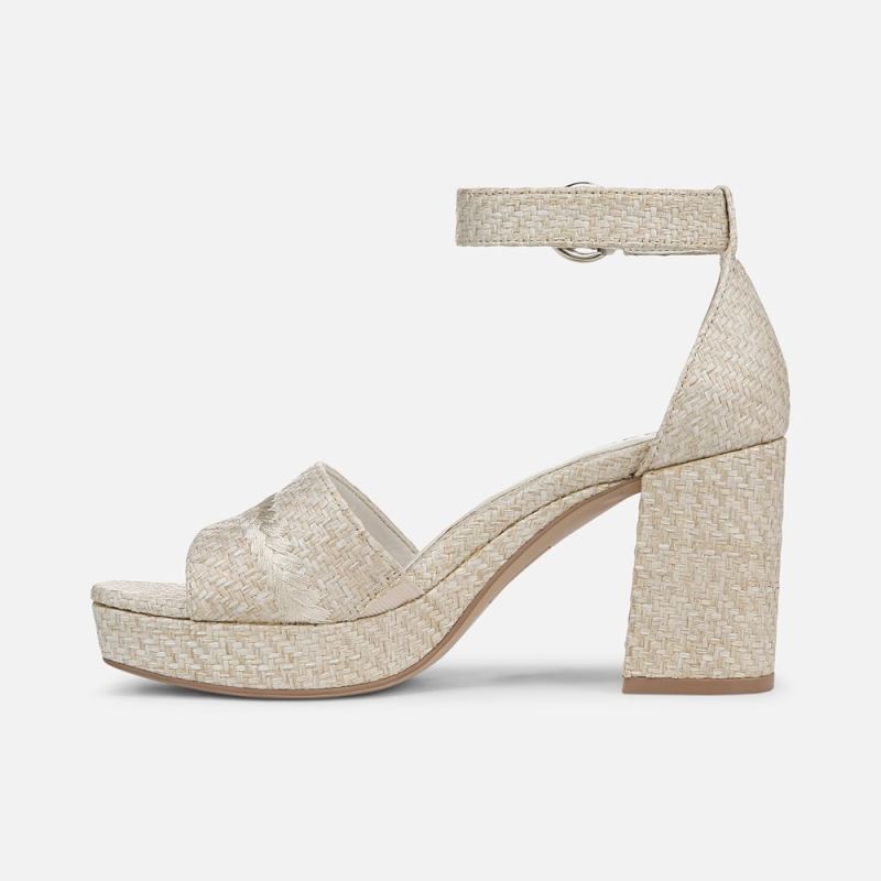 Naturalizer Women's Pearlyn Dress Sandal - Eggshell Beige Raffia