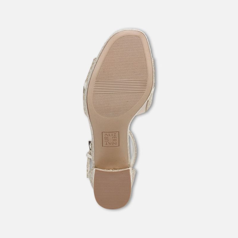 Naturalizer Women's Pearlyn Dress Sandal - Eggshell Beige Raffia