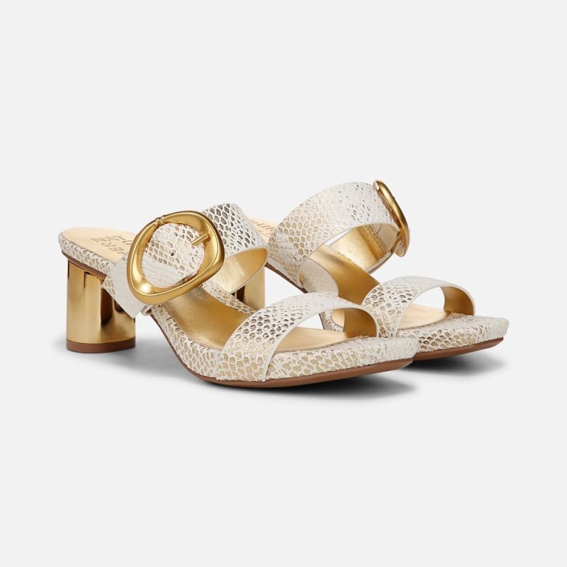 Naturalizer Women's Ida Dress Sandal - White Gold Snake Print Leather