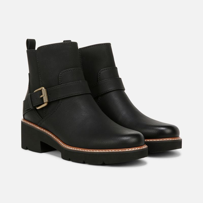 Naturalizer Women's Cabaret Moto Boot - Black Faux Leather