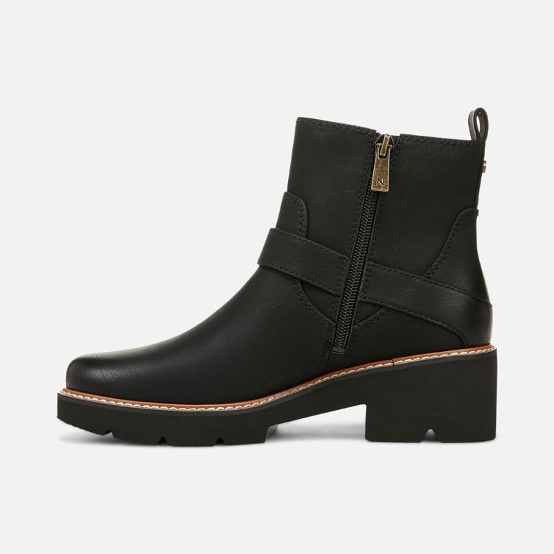 Naturalizer Women's Cabaret Moto Boot - Black Faux Leather