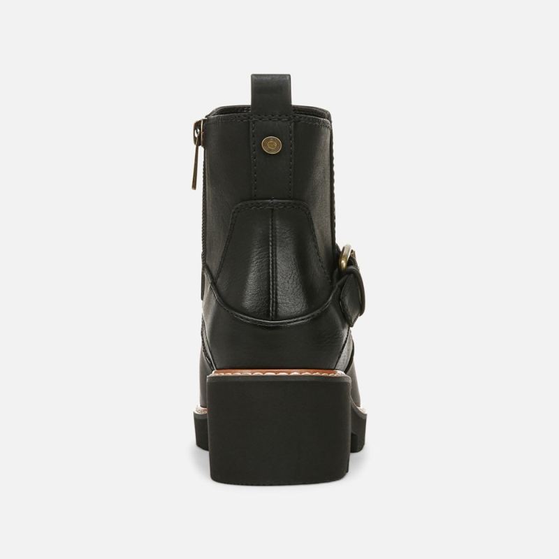 Naturalizer Women's Cabaret Moto Boot - Black Faux Leather