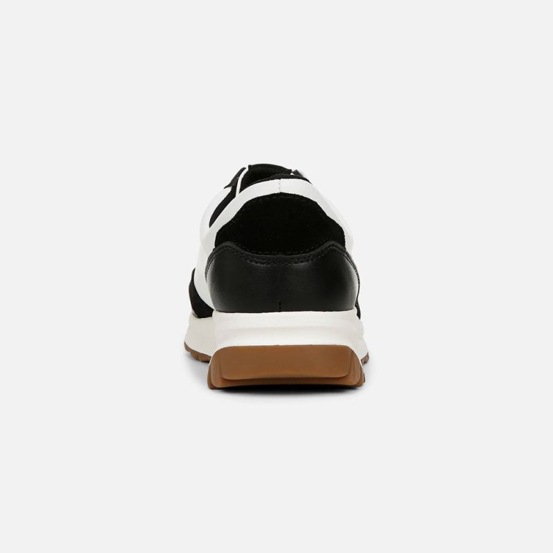 Naturalizer Women's Shay Lace Up Sneaker - Warm White / Black Leather