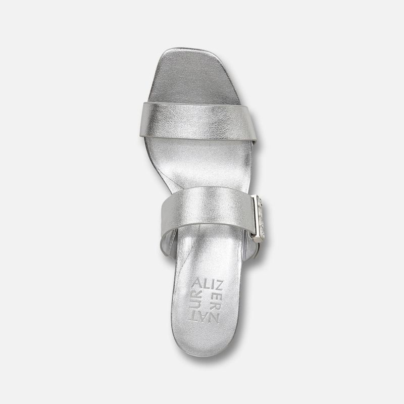 Naturalizer Women's Ida 2 Dress Sandal - Silver Faux Leather