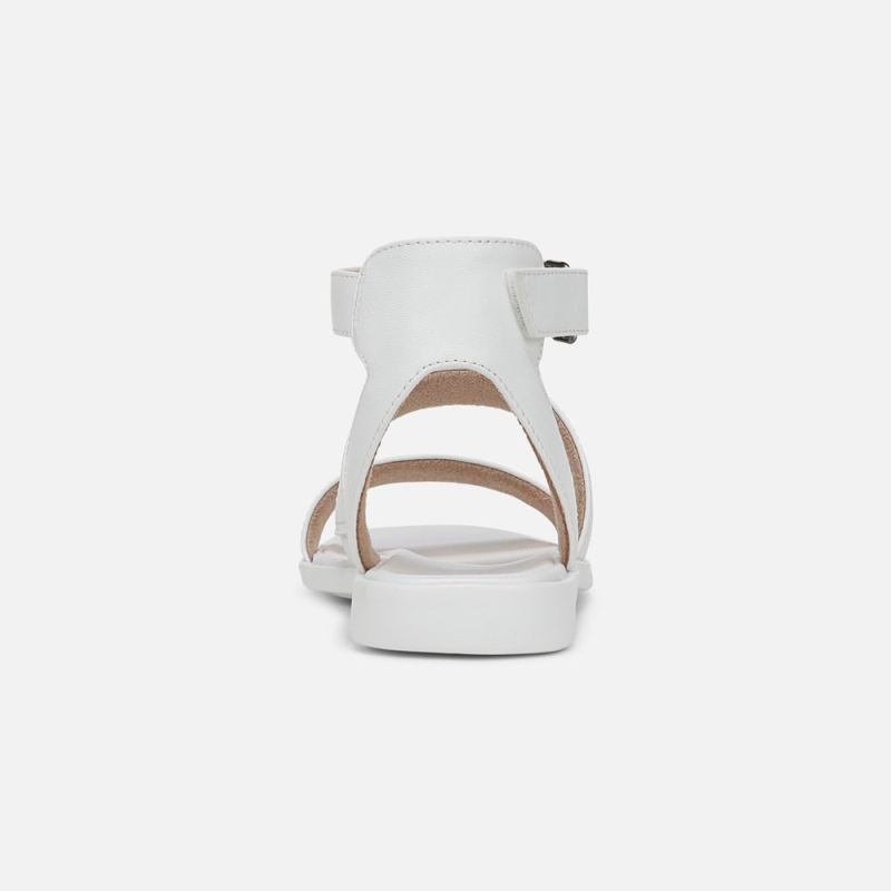 Naturalizer Women's SOUL Fiesta Strappy Sandal - White Faux Leather