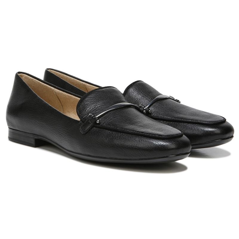 Naturalizer Women's EMILINE L FLAT - Black Leather
