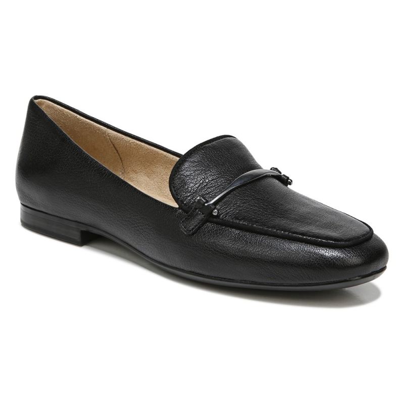 Naturalizer Women's EMILINE L FLAT - Black Leather