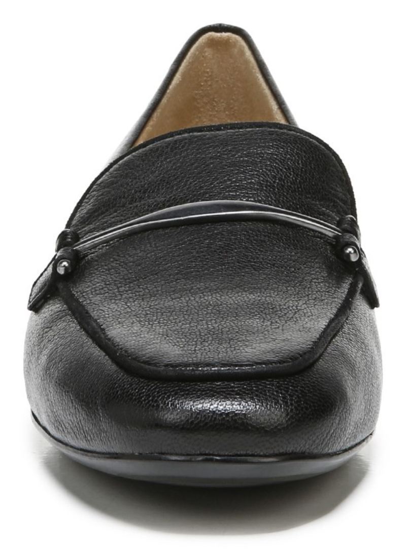 Naturalizer Women's EMILINE L FLAT - Black Leather