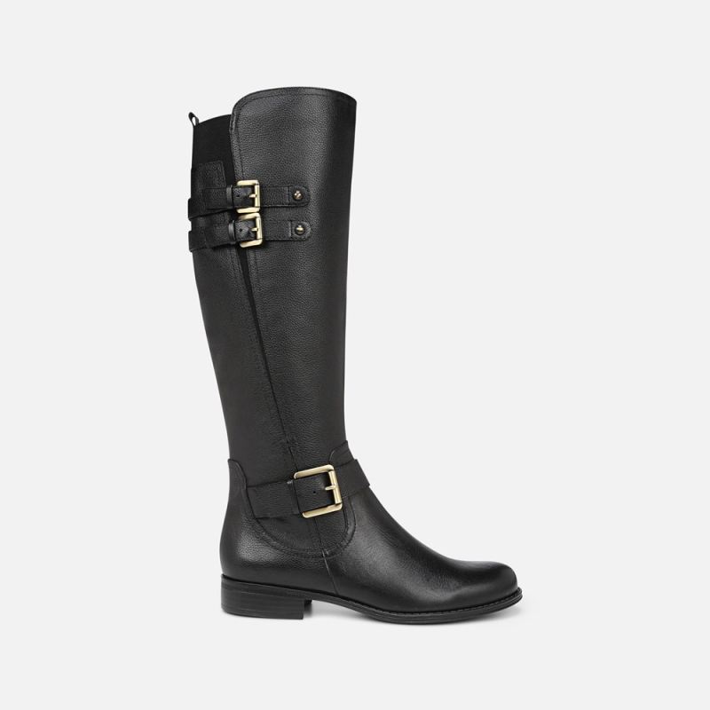 Naturalizer Women's Jessie Wide Calf Knee High Boot - Black Leather