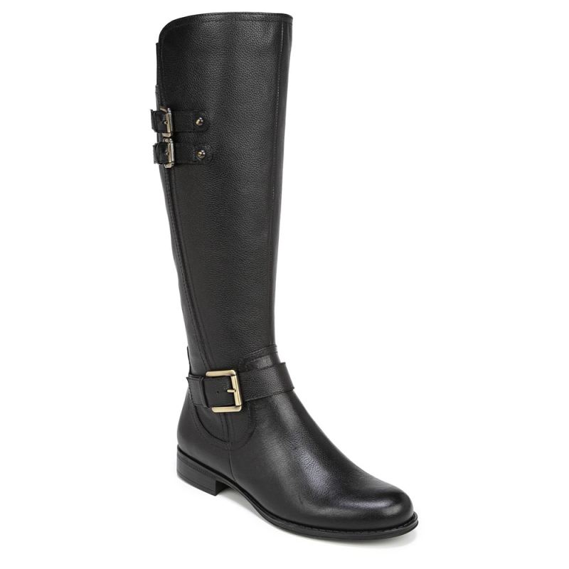 Naturalizer Women's Jessie Wide Calf Knee High Boot - Black Leather