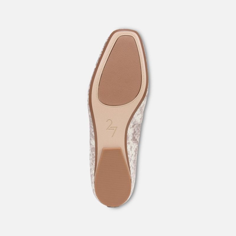 Naturalizer Women's 27 Edit Carla Flat - White Snake Pattern Leather