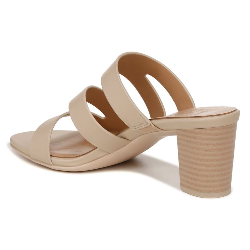 Naturalizer Women's Beaming Slide Sandal - Coastal Tan Smooth Faux Leather