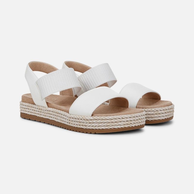 Naturalizer Women's SOUL Diana Strappy Sandal - White Faux Leather