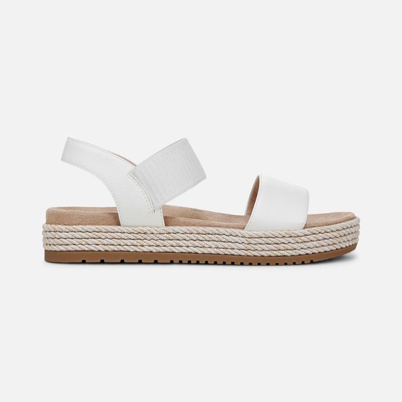 Naturalizer Women's SOUL Diana Strappy Sandal - White Faux Leather