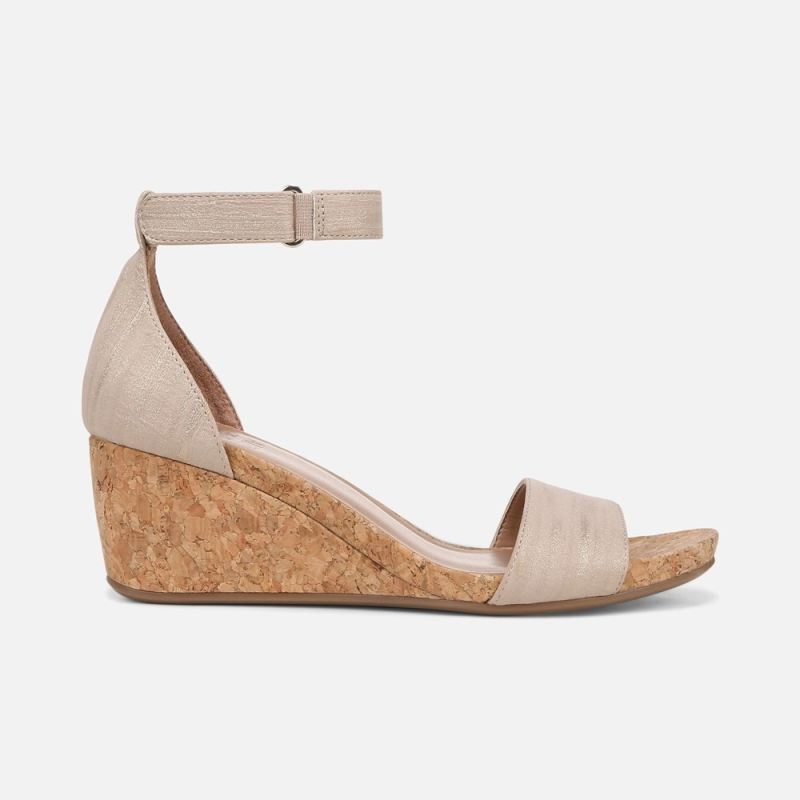 Naturalizer Women's Areda Wedge Sandal - Fawn Beige Faux Leather