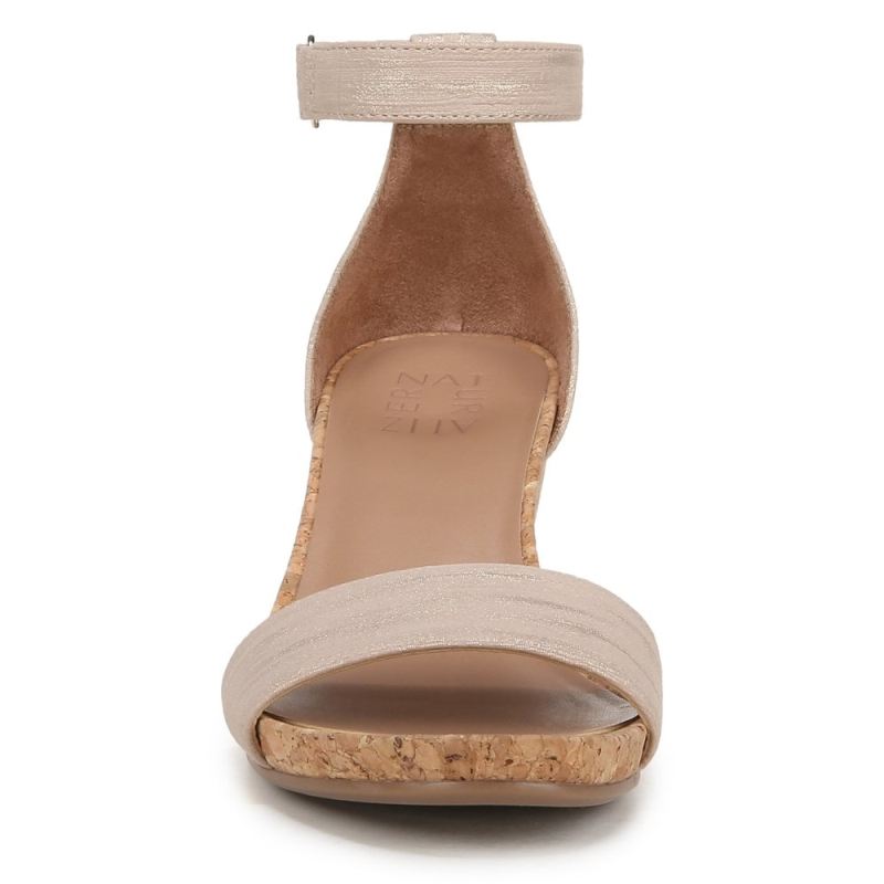 Naturalizer Women's Areda Wedge Sandal - Fawn Beige Faux Leather